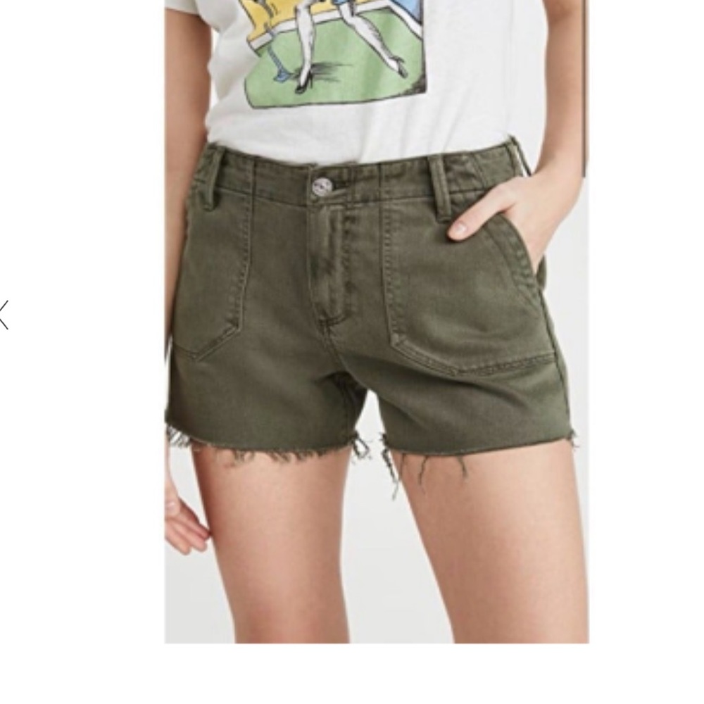 Green cargo shorts